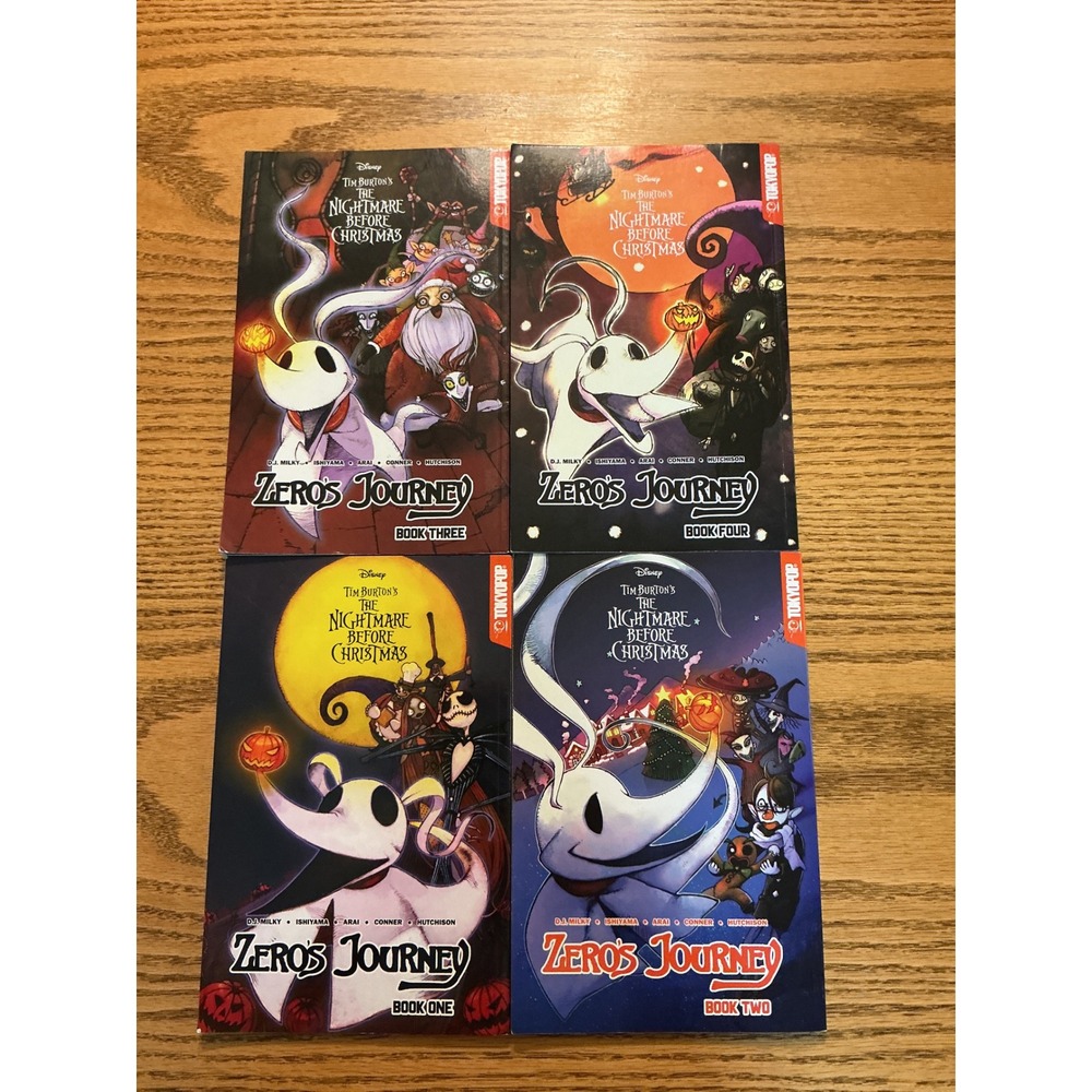 Nightmare Before Christmas Zeros Journey Manga Books 1-4 Set Tokyopop Disney